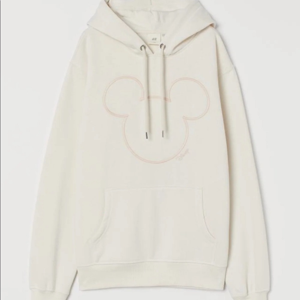 Cream/pastel pink H&M x Disney Hoodie